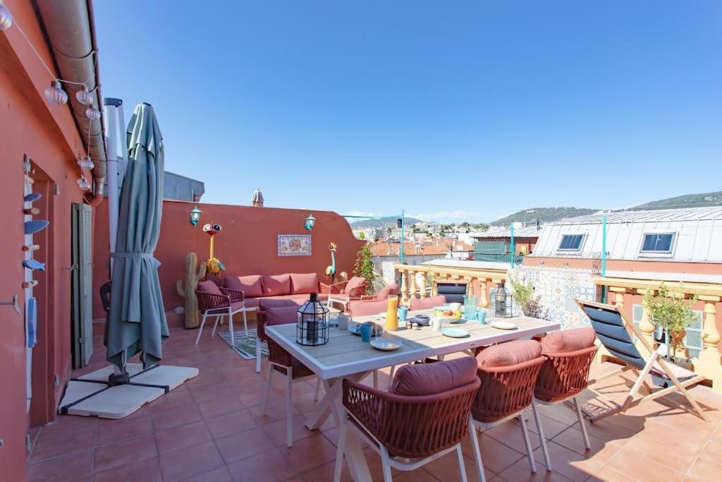 #48 Suite Jean Top Floor Terrace 5Min Walk Sea Ac Niza Exterior foto