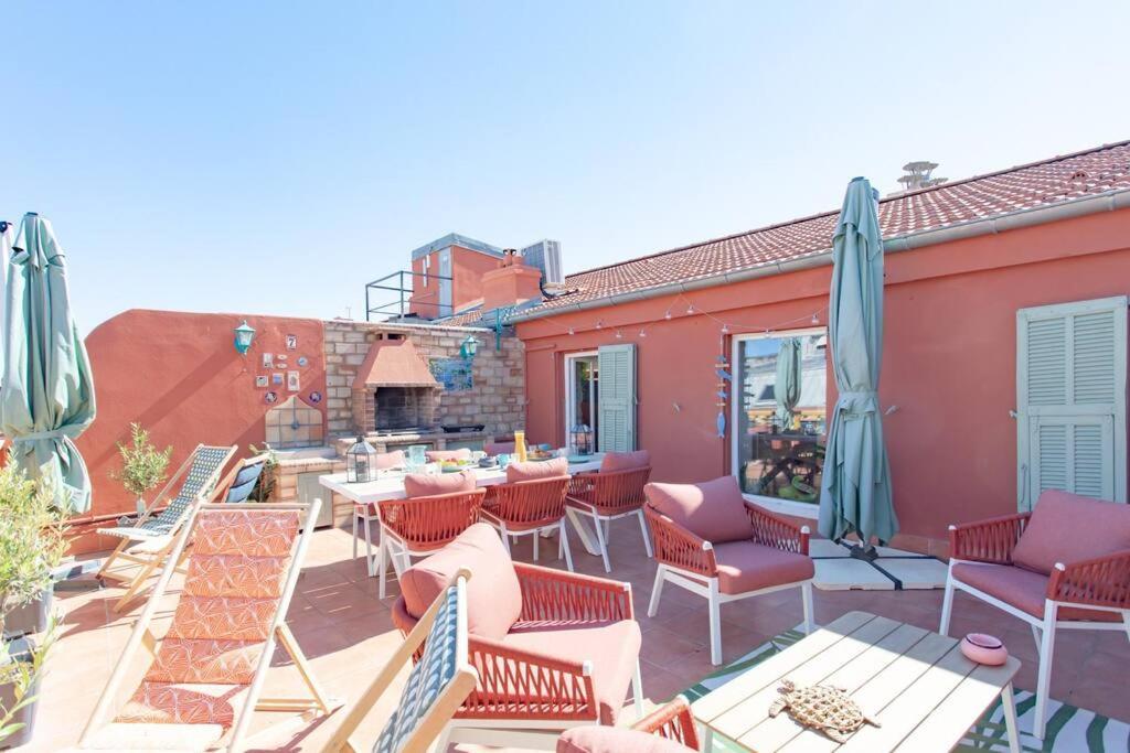 #48 Suite Jean Top Floor Terrace 5Min Walk Sea Ac Niza Exterior foto