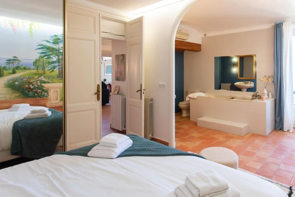 #48 Suite Jean Top Floor Terrace 5Min Walk Sea Ac Niza Exterior foto