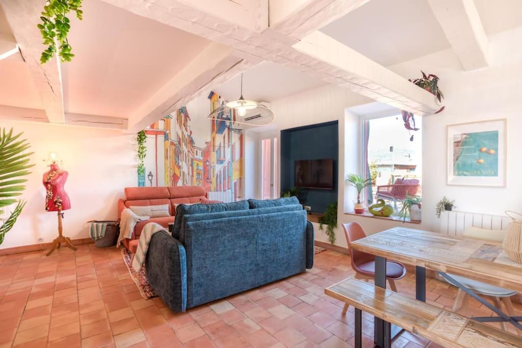 #48 Suite Jean Top Floor Terrace 5Min Walk Sea Ac Niza Exterior foto